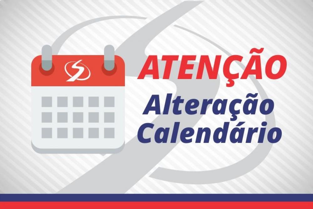 Alteração no Calendário de Provas Trimestrias